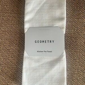 Geometry White Kitchen Tea Towel